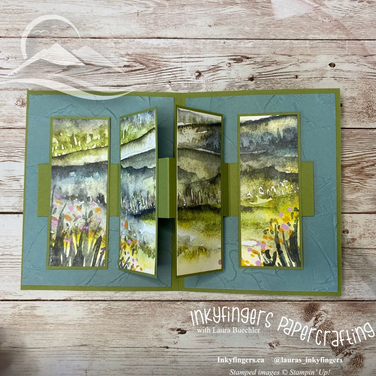 Tutorial: Four-Panel Card Inkyfingers Papercrafting