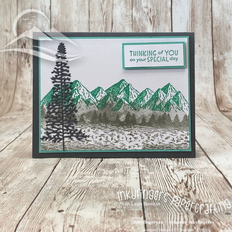 Video Tutorial: Simple Masculine Card with Mountain Air stamp set