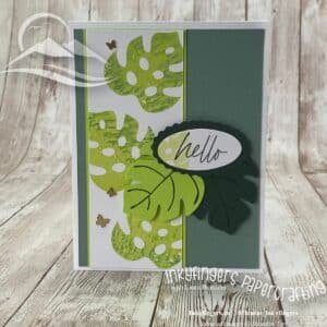 Inkyfingers Tutorial: Tropical Leaf Card