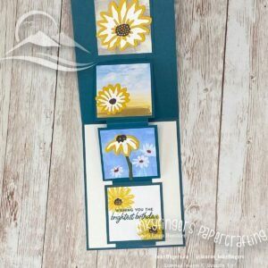 Inkyfingers Tutorial: Vertical W-Fold Card