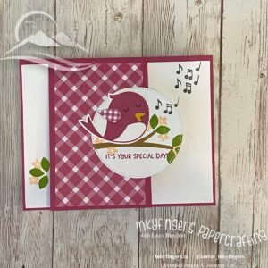 Inkyfingers Tutorial: Flip Top Card with Sweet Songbird