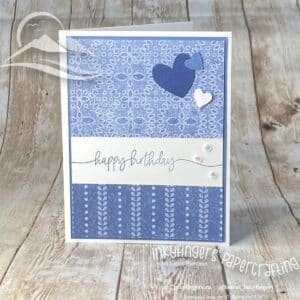 Inkyfingers Tutorial: Quick n Easy Birthday Card with Sweetly Scripted Stamp Set
