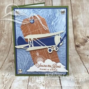 Inkyfingers Tutorial: Masculine Card with Take to the Sky suite